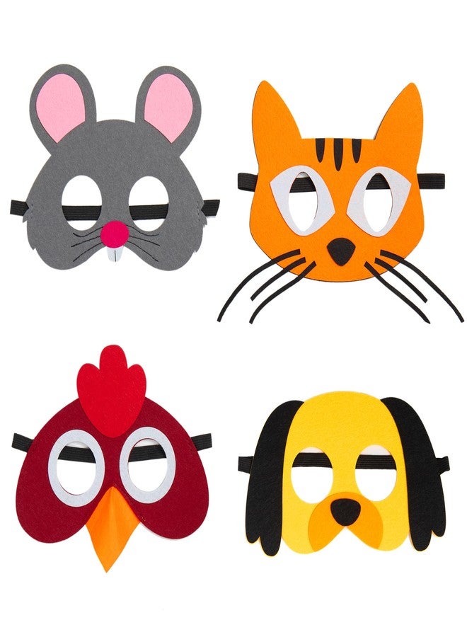 INF-STAR The Little Red Hen Felt Masks Set (4 Pcs) - Storytelling & Role Play Costume Masks for Kids | Red Hen, Cat, Dog, Rat & More | Perfect for Bedtime Stories, Learning, and Party Favors - Image 1